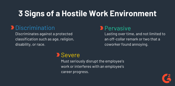 what constitutes a hostile work environment        <h3 class=